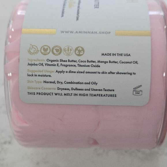 Aminnah AMNH Rose Whipped Body Butter - Picture 3 of 5